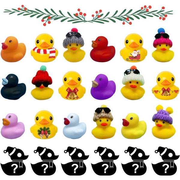 2022 Adventskalender, 24 Rubber Ducky Blind Box-gaver til Pa