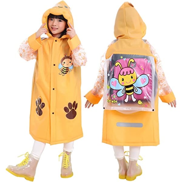Unisex børns sød gul honning regnfrakke (velegnet til høje