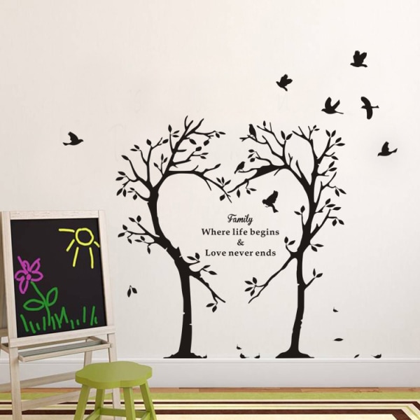 3D-seinätarrat Love Tree Akryyli seinätarra Bird Tree Wall Sti