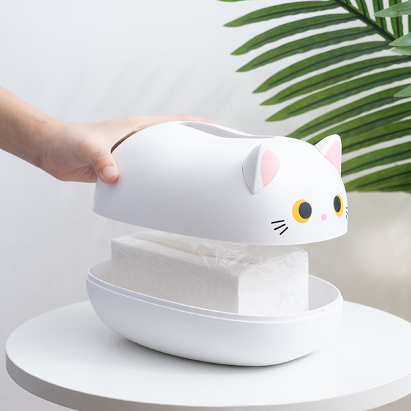 Kawaii kattevævsboks køkken serviet opbevaringsboks papir Conta