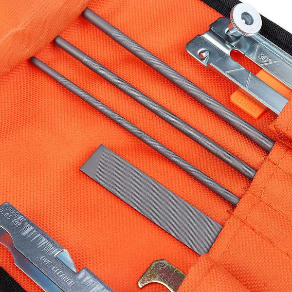 10 st/set Kedjesågsslipare Fil Kit Trähandtag Djupmätare