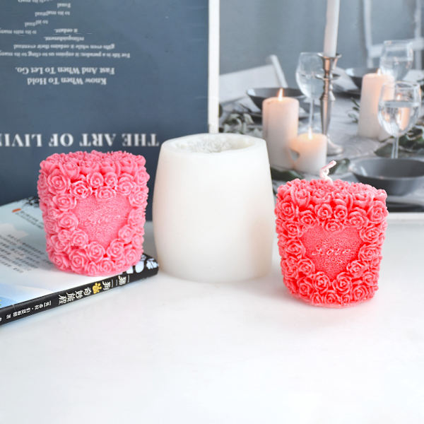 1 stk. silikone stearinform til stearinlysfremstilling, 3D stearinlysfremstilling