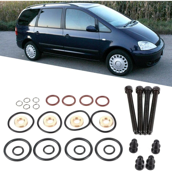 PD-injektor tätningssats + 4 originalfästen bultar Audi A2 A3 A4 A6