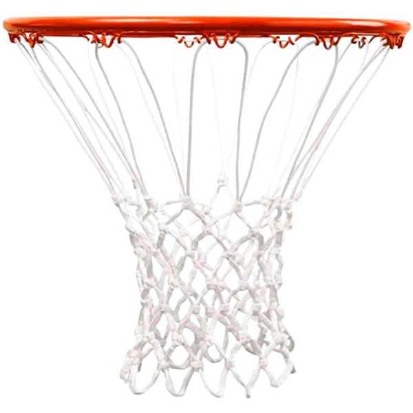 2-delt basketball net hjemmesportsudstyr - hvid nylon til I