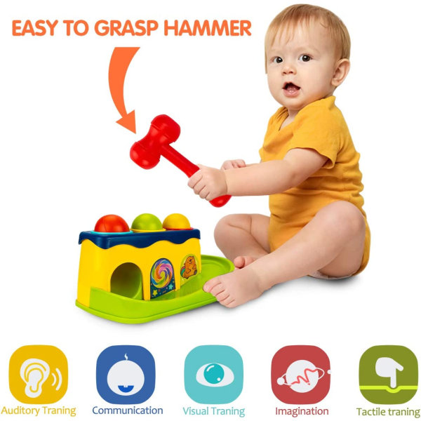 Hammer og drop bold legetøj til 1-årig dreng pige baby gaver - 0d82 | Fyndiq
