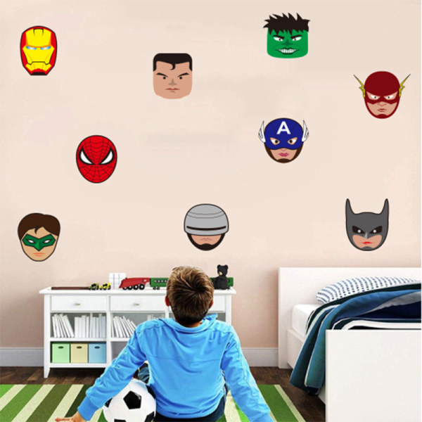 Hulk Captain America for børn Drenge Soveværelse Stue Home Deco