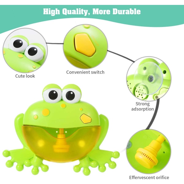 Baby bad bubbel leksak set, badkar stor groda automatisk bubbla