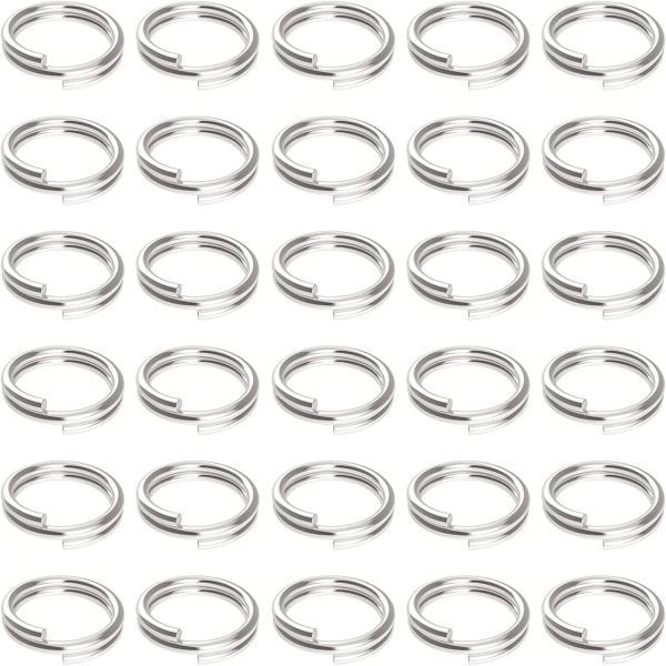 400 Pack Keychain Ring 10mm Mini Split Jump Ring with Double Spli