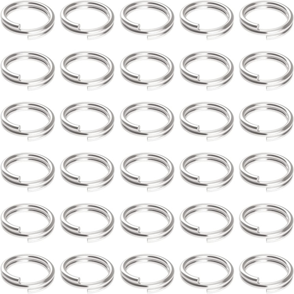 800 stk. nøglering 10mm mini split nøglering med dobbelt split