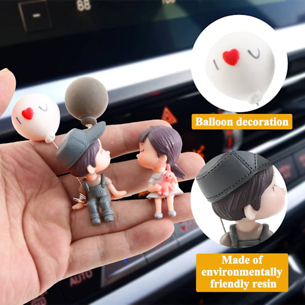 Par Car Dekoration Söta Cartoon Par, Actionfigurer Ballong