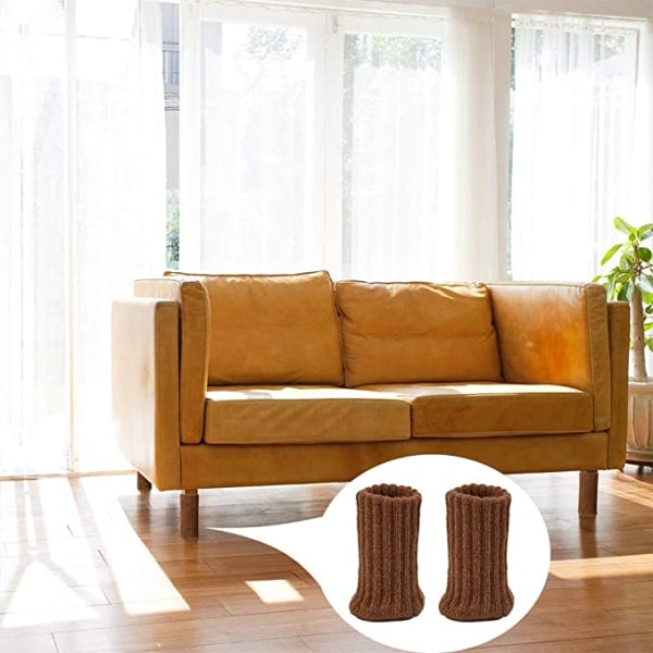 24 Pack Felt Furniture -tuolisukat (ruskeat), Pöytähuonekalusukat