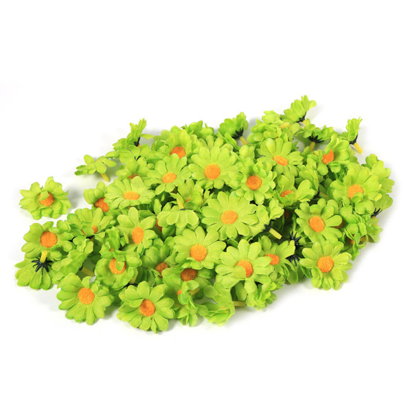 100 stk Solsikkehoder Mini Blomster Gerbera Daisy Kunstig Dekor