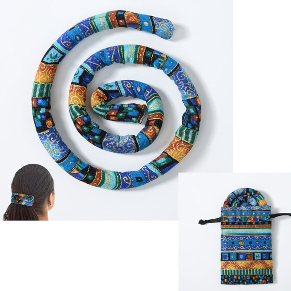 Ett stykke (blå pinne, ca. 66 cm lang) Spiral Lock Hair Tie Drea