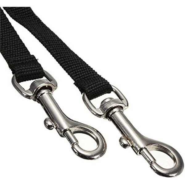 Flokefri hundekobbelkobling, dobbel justerbar splitter for to hunder
