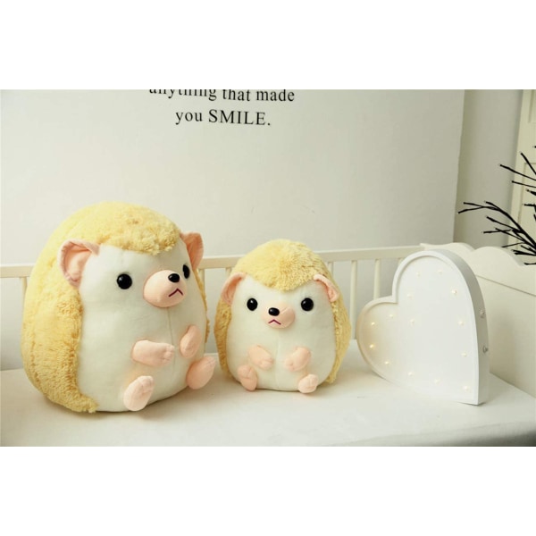 Mini Pindsvin Plysstof Fyldt Dyr Legetøj (35CM, Gul)