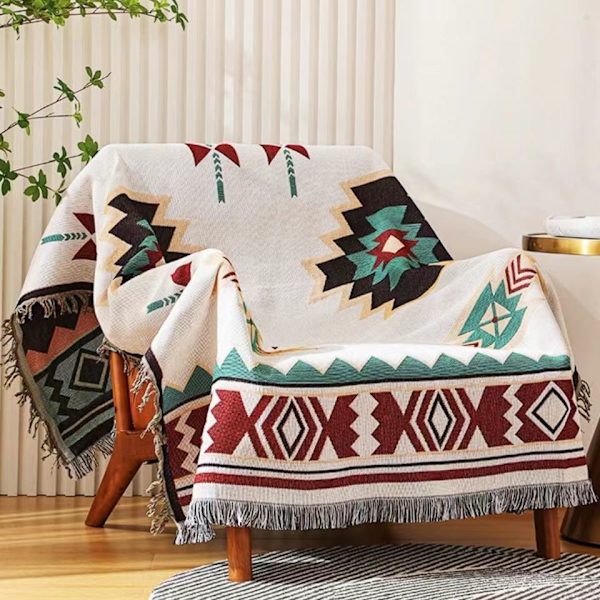 Multifunksjonelle møbeltrekk Farmhouse strikket teppe sofa C