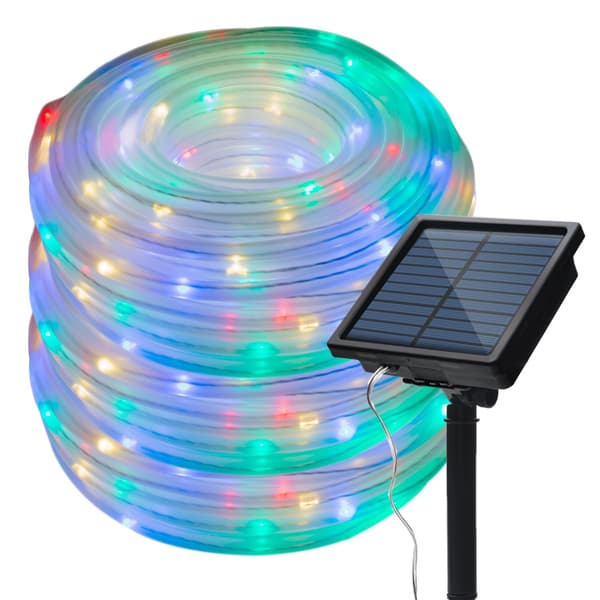 Utendørs solcelled LED-lyssnor PVC-rørlys kobbertråd