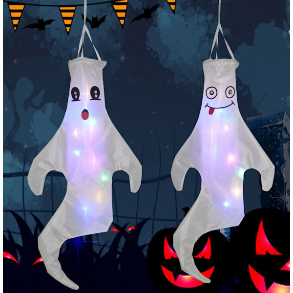 Hymyilevä aave 3d tuuliviiri Halloween-kodin sisustus Kotipakkaus Dekorati