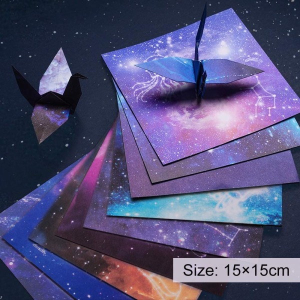 Dobbeltsidet Origami, Night Sky Constellation Kids Craft Paper,