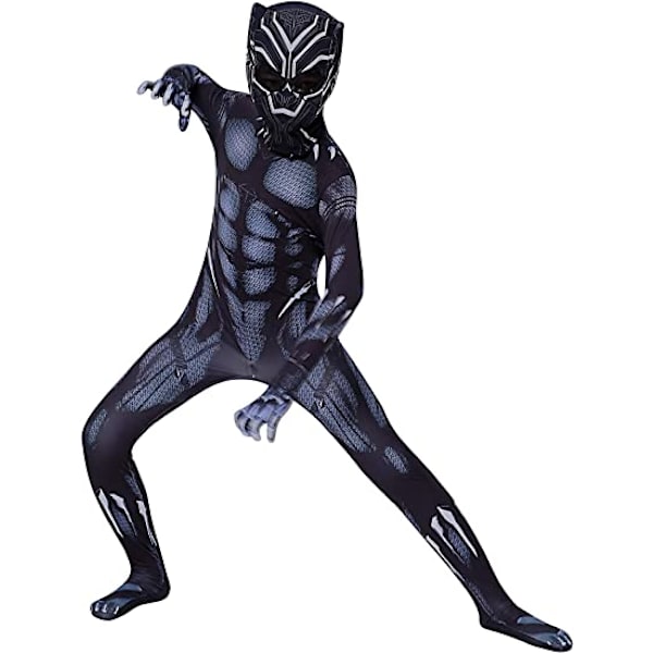Svart Panther tights hjälte cosplay barnkläder vuxen kostym
