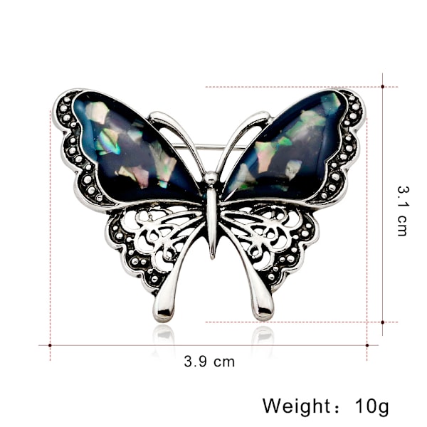 Broche Knapper, Hvide Sommerfugl Skjorte Pin Knapper, Sikkerhedsbrosche,