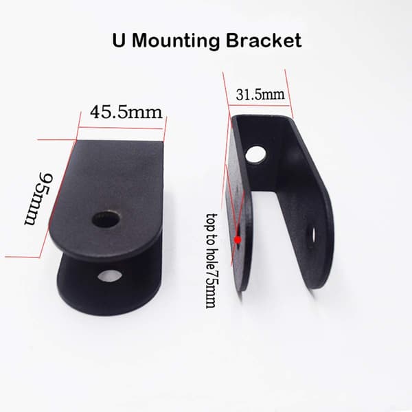 2PCS-Swivel Pulley Block, Single Pulley Block med U-Mount Brack