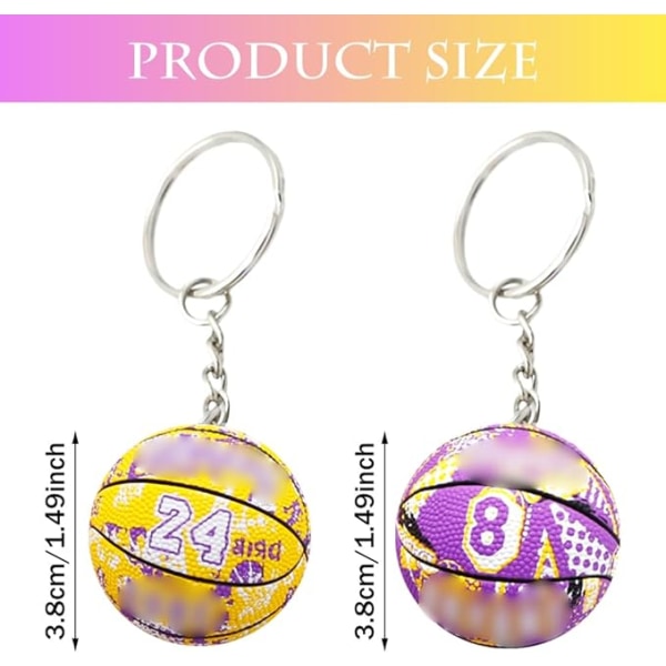 2 PCS Basketball Keychains, basketball fans keys, für souvenirs,