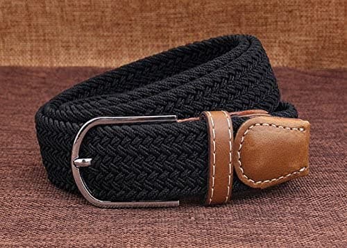 Herrebelte Casual Flettet Elastisk Stoff Vevd Stretch Elastisk