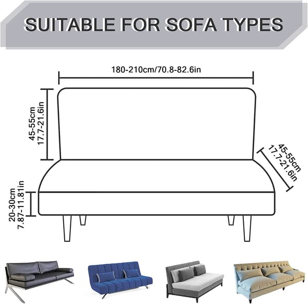 Sofaovertrekk uten armlener 3 seter Universal Stretch Clic C