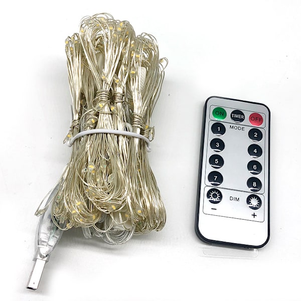 Ikkunan verhokynsien valot, 3m x 3m, 300LED Fairy Starry Light