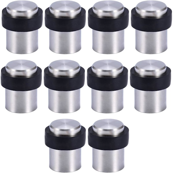 10 x 4,5 cm rustfrit dørstopper i rustfrit stål til gulvmontering