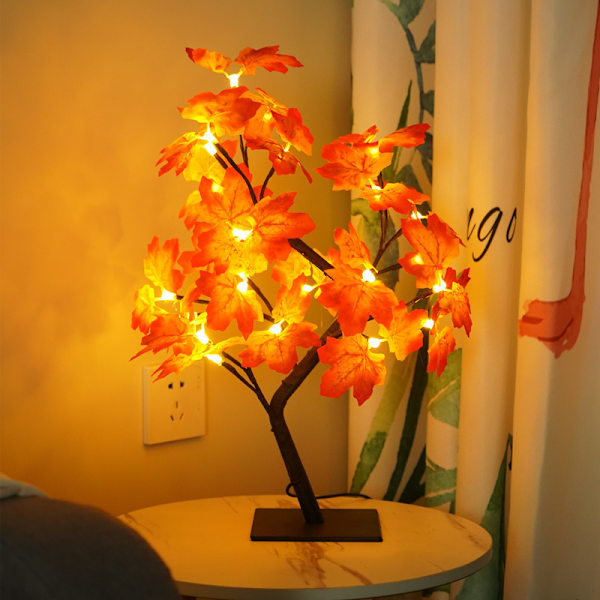 Höstbelysning Lönn med Timer 24 Jack Lantern Batteridriven L