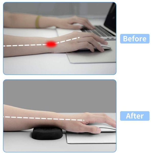 Håndledsstøtte til tastatur og mus Polstret Memory Foam Håndstøtte S
