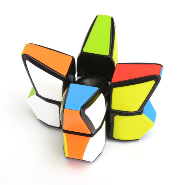 Fidget Spinner Cube 2 i 1 klistermärkeslös hjärngympa magisk pussel