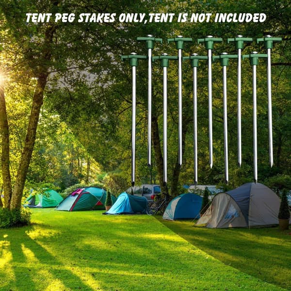2 stk galvaniserte rustfrie campingtelt teltstenger