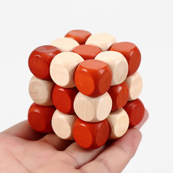 Twisted Cubes Trähjärnpussel - Trähjärnteasers - Hjärna