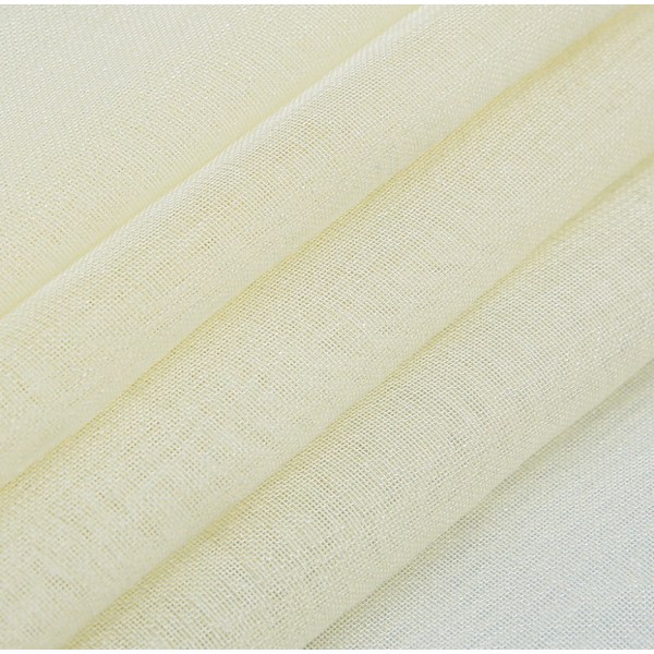 Sæt med 2 150x250cm（Blå）Grå Voile Gardiner i Linned Effekt - Ey