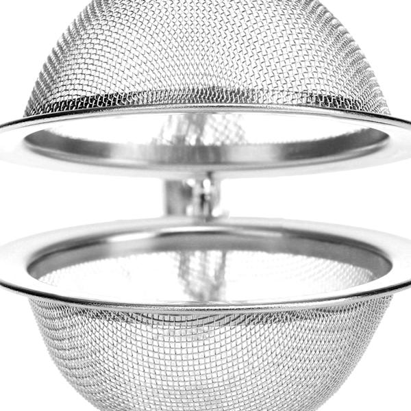 2 te-tænger - kugleformet rustfrit stål te-infuser - te-si