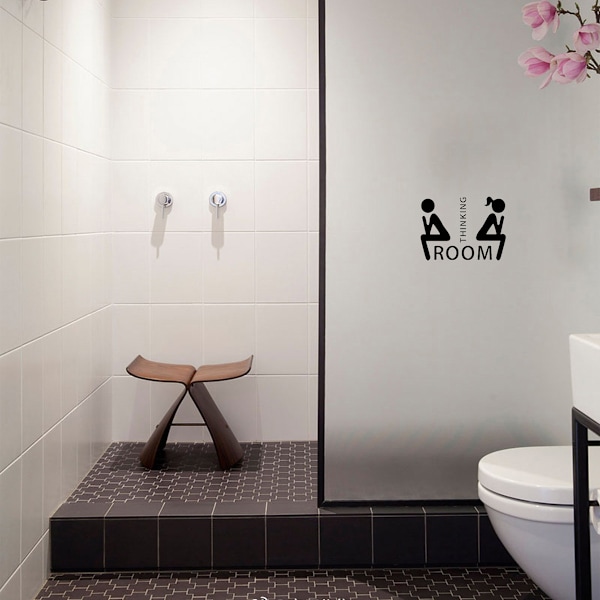 2 st Man Woman Toalett Badrum Toalett 2 WC Dekal Toalett Deko