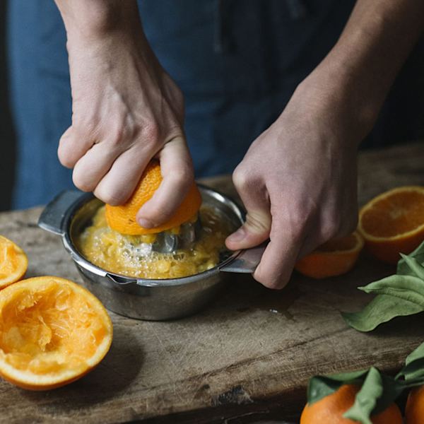 Sitronspresser, manuell sitruspresser, rustfritt stål juicer, Re