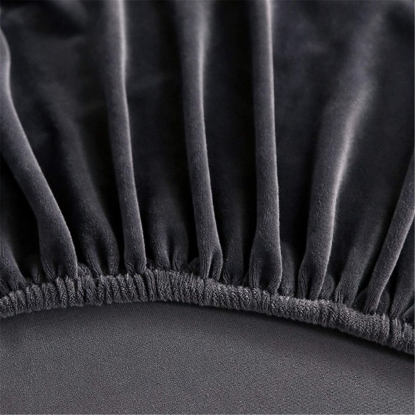 Armless Velvet Black Futon Cover med flæseskørt higly Str