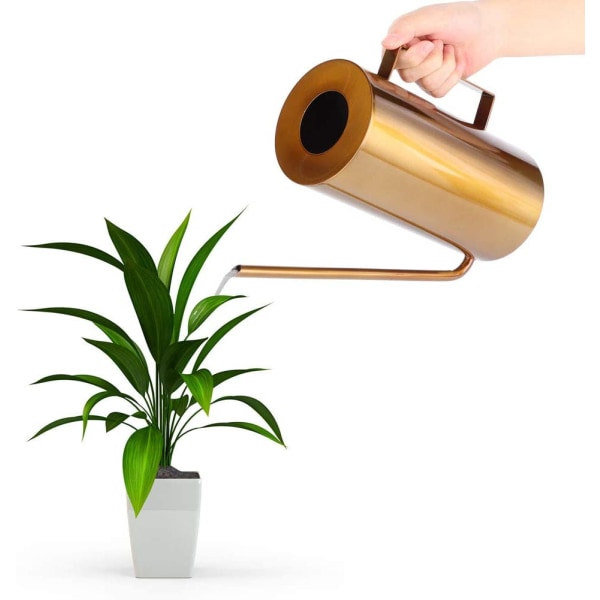 Rustfrit vandkande i rustfrit stål, vintage metal indendørs udendørs plante