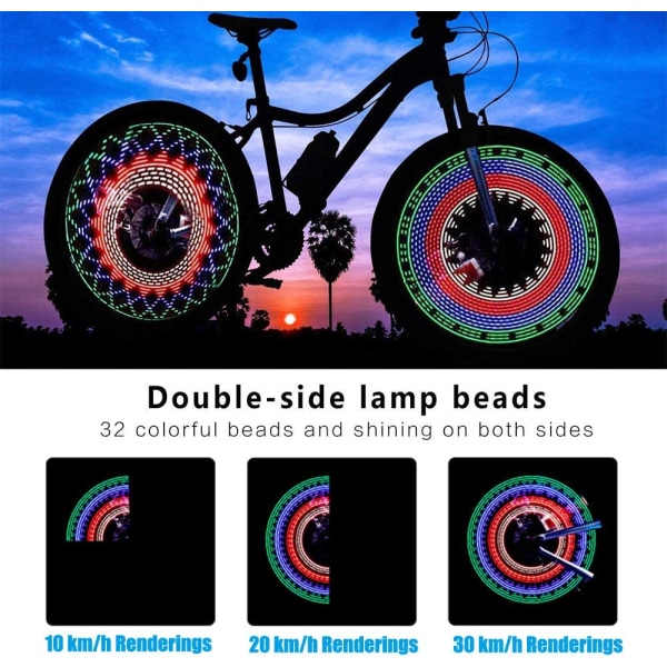 LED-hjullys, hjuleger til mountainbike for voksne og børn,