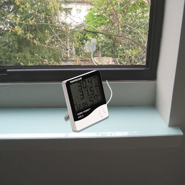 Digital hygrometer termometer, inomhus och utomhus temperatur H