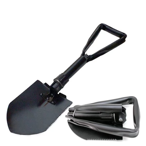 Sammenleggbar spade for camping og fjellklatring, 2 i 1: spade o