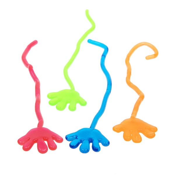 TPR Mini Sticky Hand Toys for Kids Party Gaver, Bursdag 100 stk