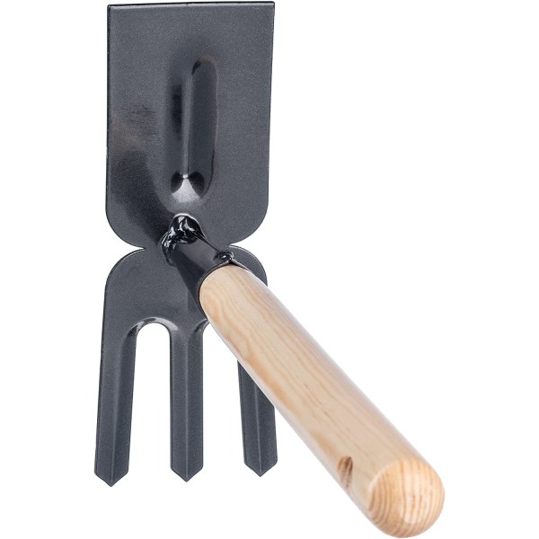 Liten metallspade med robust dobbelthacke kort håndtak for w