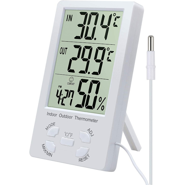 Digital hygrometer termometer, LCD digital termometer med