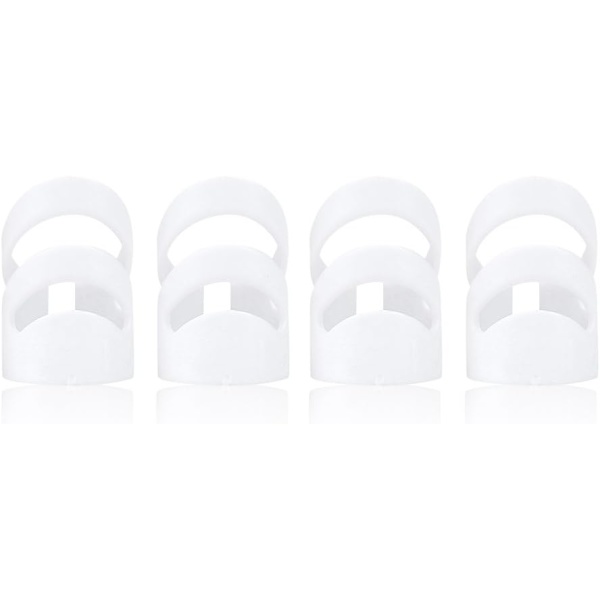 Vit - 4-pack. Plektrum i plast för gitarr, ukulele och bas