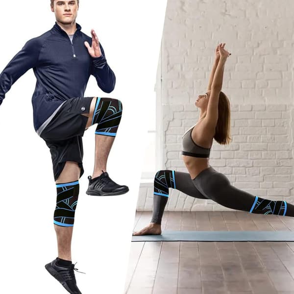Pieces Sport Knäskydd, Justerbart Elastiskt Patella Knäskydd, Dubbel Kompression Knästöd